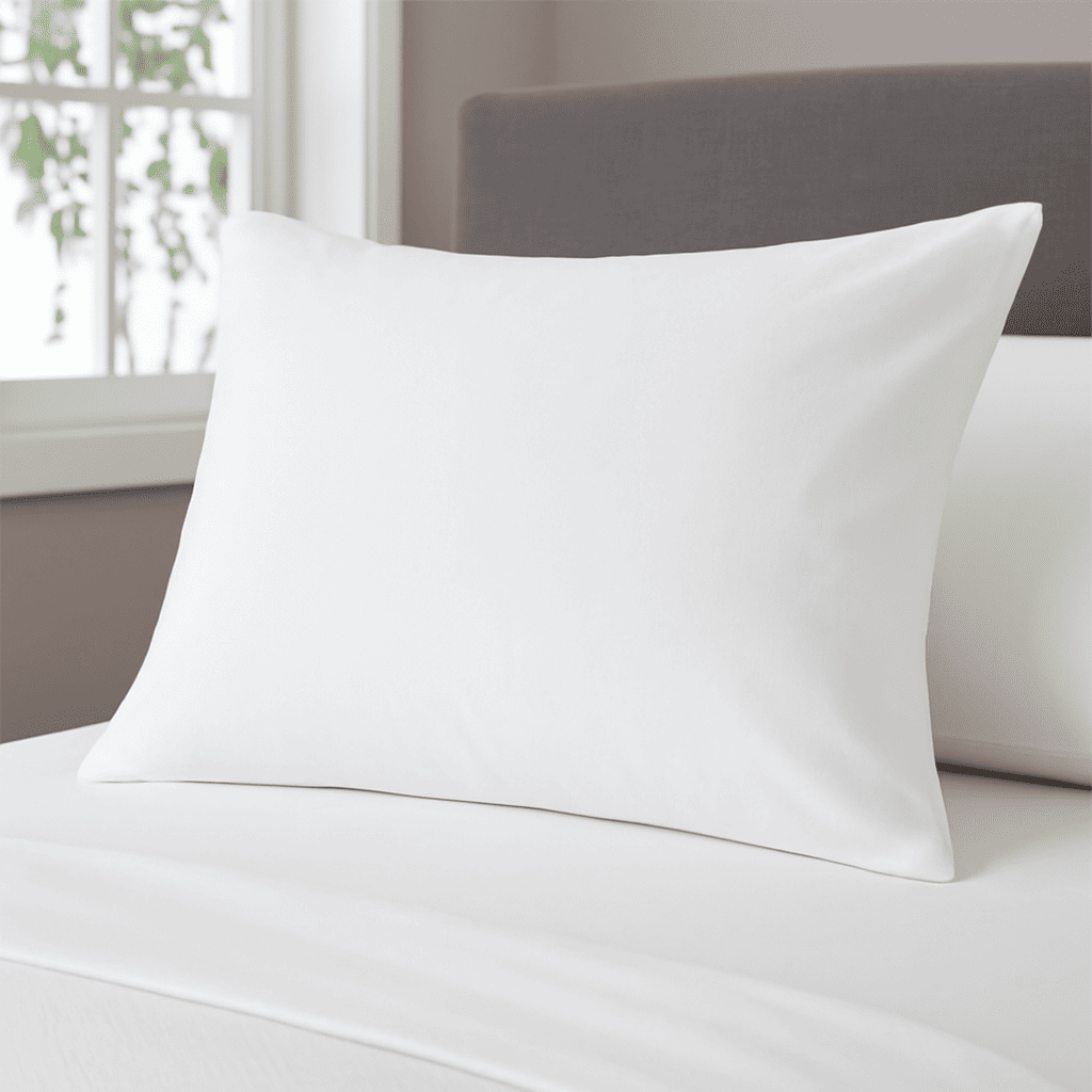 Durable queen pillowcase for bulk hotel linen programs, 220TC cotton-poly blend for comfort and wrinkle resistance