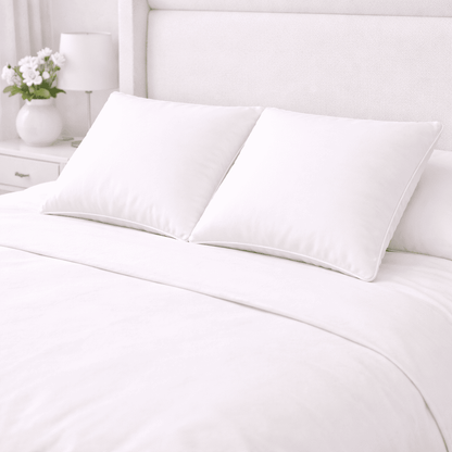 Standard medium firm pillow, soft cover with supportive core for better sleep posture