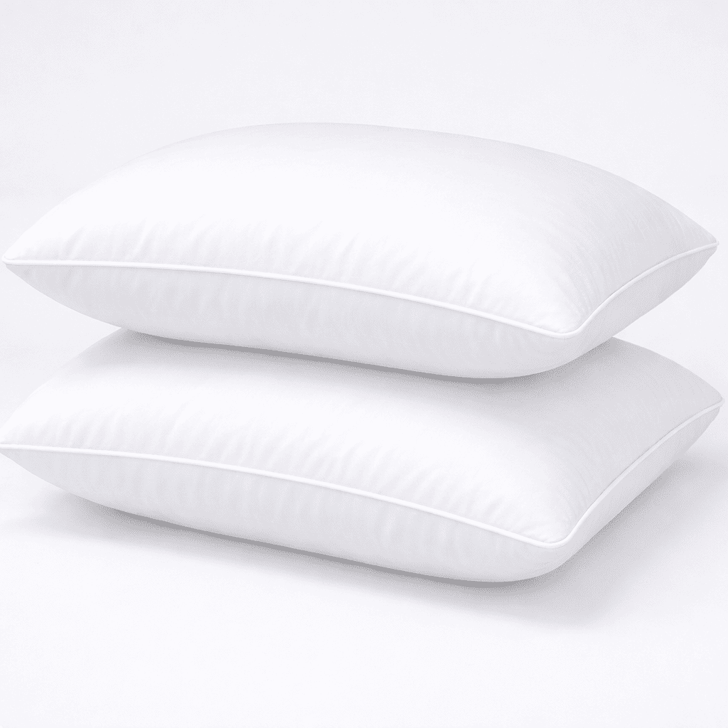 Hotel quality medium firm pillow, plush comfort with supportive fill for everyday use