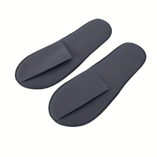 Disposable closed toe slippers for guest rooms and resorts, designed for single use with comfort and cleanliness in mind