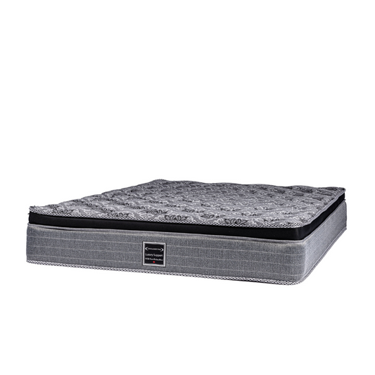 Premium Support hotel mattress with floral quilted top and grey fabric base. Designed for long-lasting comfort and premium support in hospitality settings.