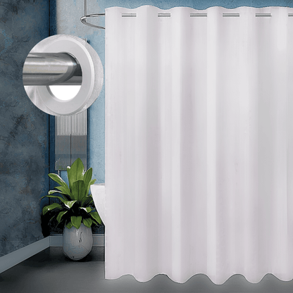 premium quality hook less shower curtain for hotels, Airbnb, and inns, perfect for easy installation 