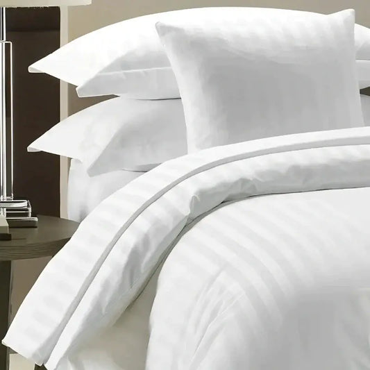 Soft satin duvet cover, ideal for upscale hotel rooms and short-term rental bedding
