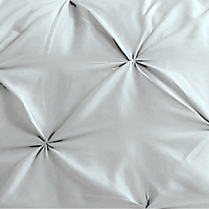 Pintuck Comforter Set 3 Pieces - Sliver - Close up