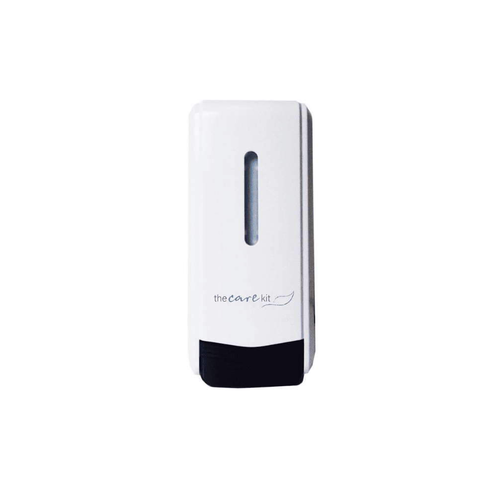 Manual dispenser for soap and hand sanitizer. Easy to use and refill. Perfect for hotels and resorts 