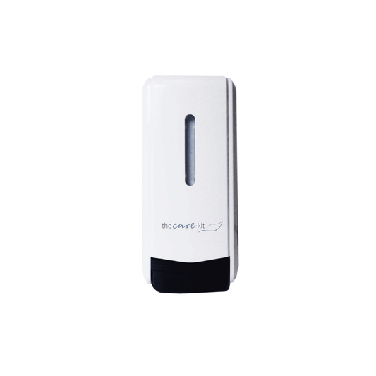 Manual dispenser for soap and hand sanitizer. Easy to use and refill. Perfect for hotels and resorts 