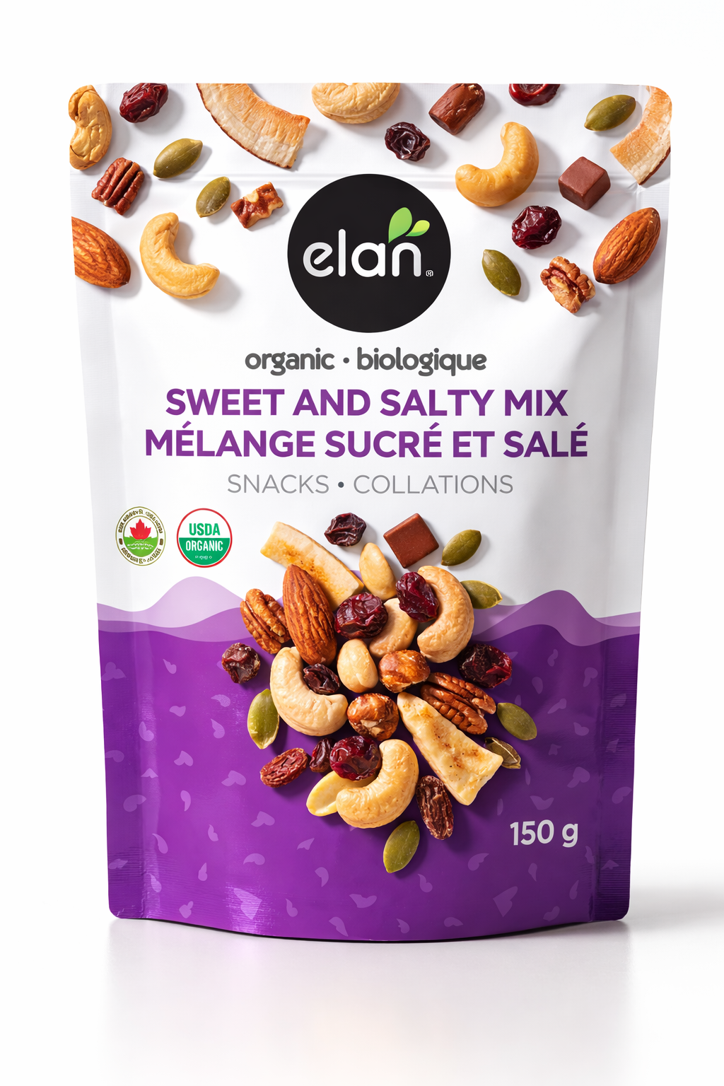 Elan sweet and salty mix bulk snack, nuts and dried fruit blend for hotels, minibars, and hospitality use