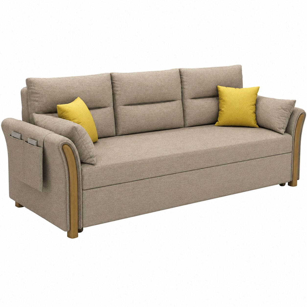 Modern Convertible Folding Sofa Bed with Storage