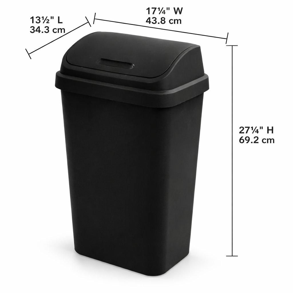 Commercial trash bin bulk, sturdy waste container for hotels, offices, and facility management use