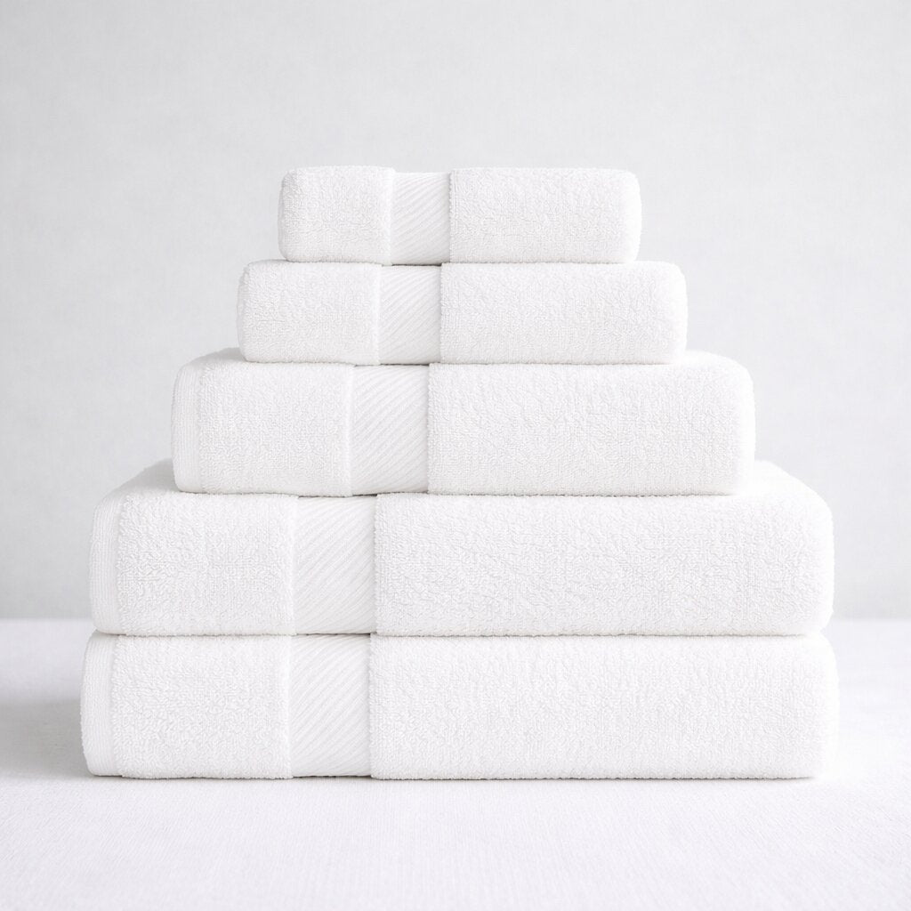 Hospitality towel fabric set, cotton bath linens for hotels and guest comfort