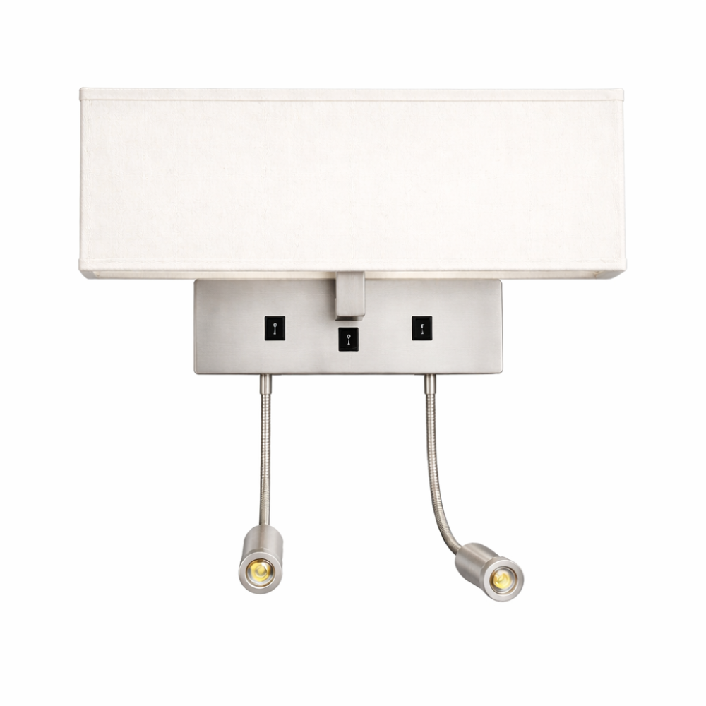 Modern Bedside Wall Lamp with Integrated Reading Light