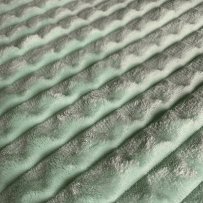 Velour Fleece Blanket & Throw - Turquoise - Close up