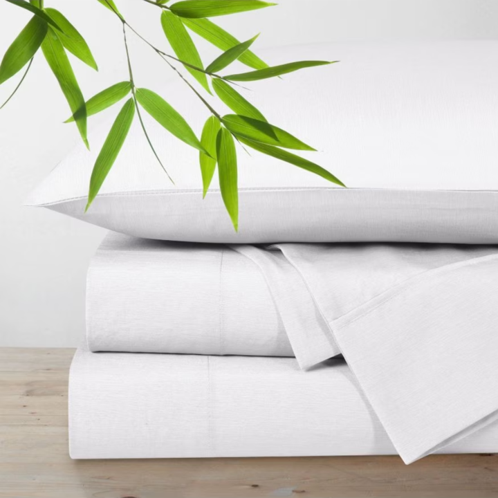 Polyester Bamboo Blend Sheet Set 4 Piece (12pcs/Per Box) - Multiple Colours Available