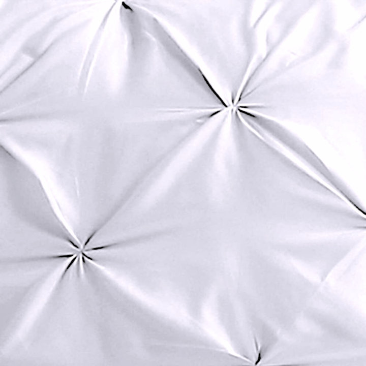 Pintuck Comforter Set 3 Pieces - White - Close up