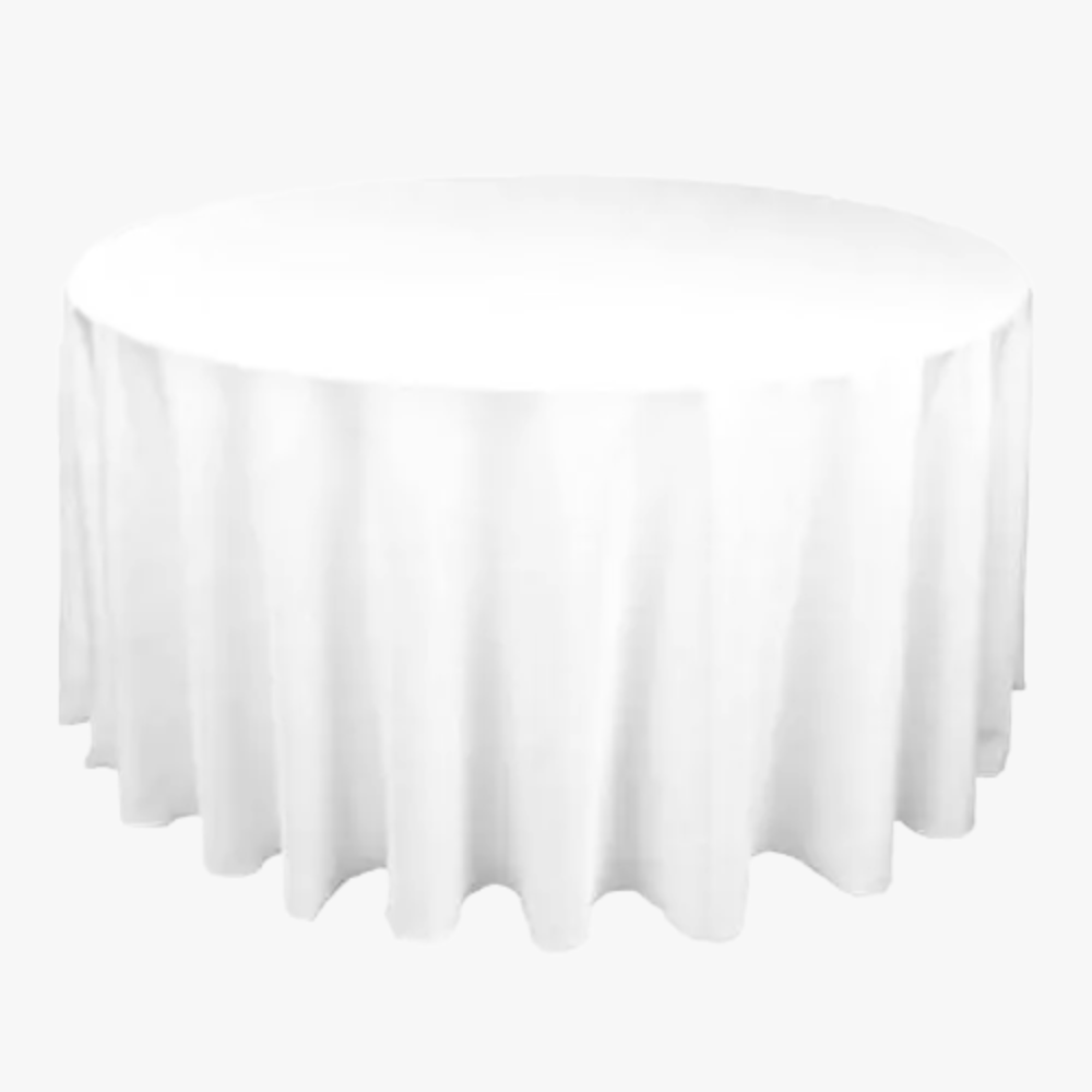 Chassic Elegant white round tablecloth, Wrinkle and Stain Resistant Washable Floral tablecloth, Round table cloth, Banquet, Parties, Dinner, Restaurant, Wedding tablecloth