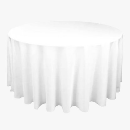 Chassic Elegant white round tablecloth, Wrinkle and Stain Resistant Washable Floral tablecloth, Round table cloth, Banquet, Parties, Dinner, Restaurant, Wedding tablecloth