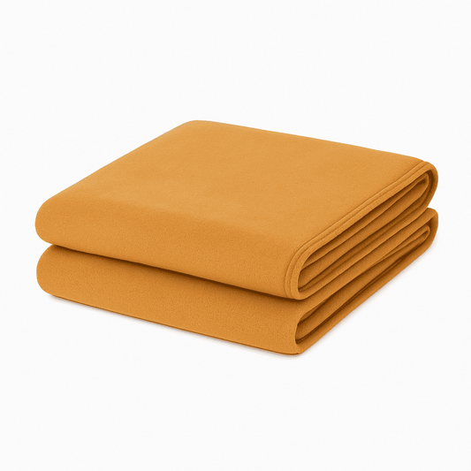 Tan Fleece Blanket - Hotel-Grade Plush Hospitality Blanket