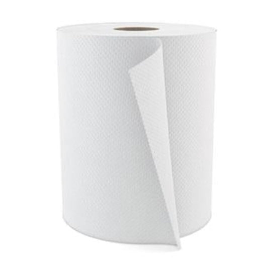 Superior Absorbency: Cascades Pro White Hand Towel Rolls (8” x 600’)- High-Quality Paper for Effective Drying - Available at Canadian Hotel Supplies