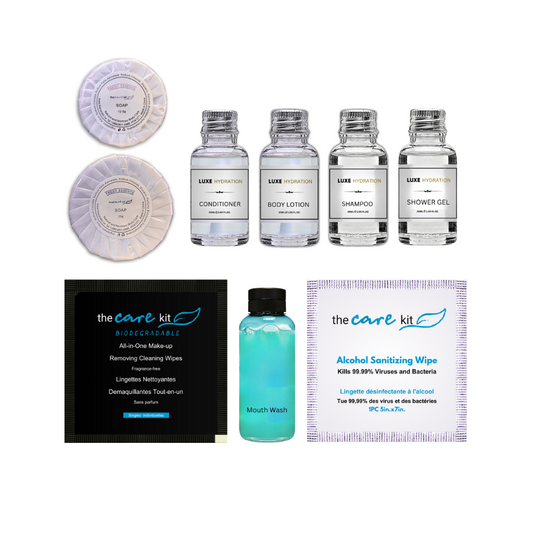 ELITE PRO - Luxe Hydration Personal Care Amenity Combo/Package (880pcs/Per Case)