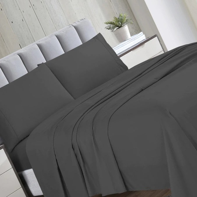 Shrinkage-Resistant Bed Sheet Set for Lasting Quality - Grey