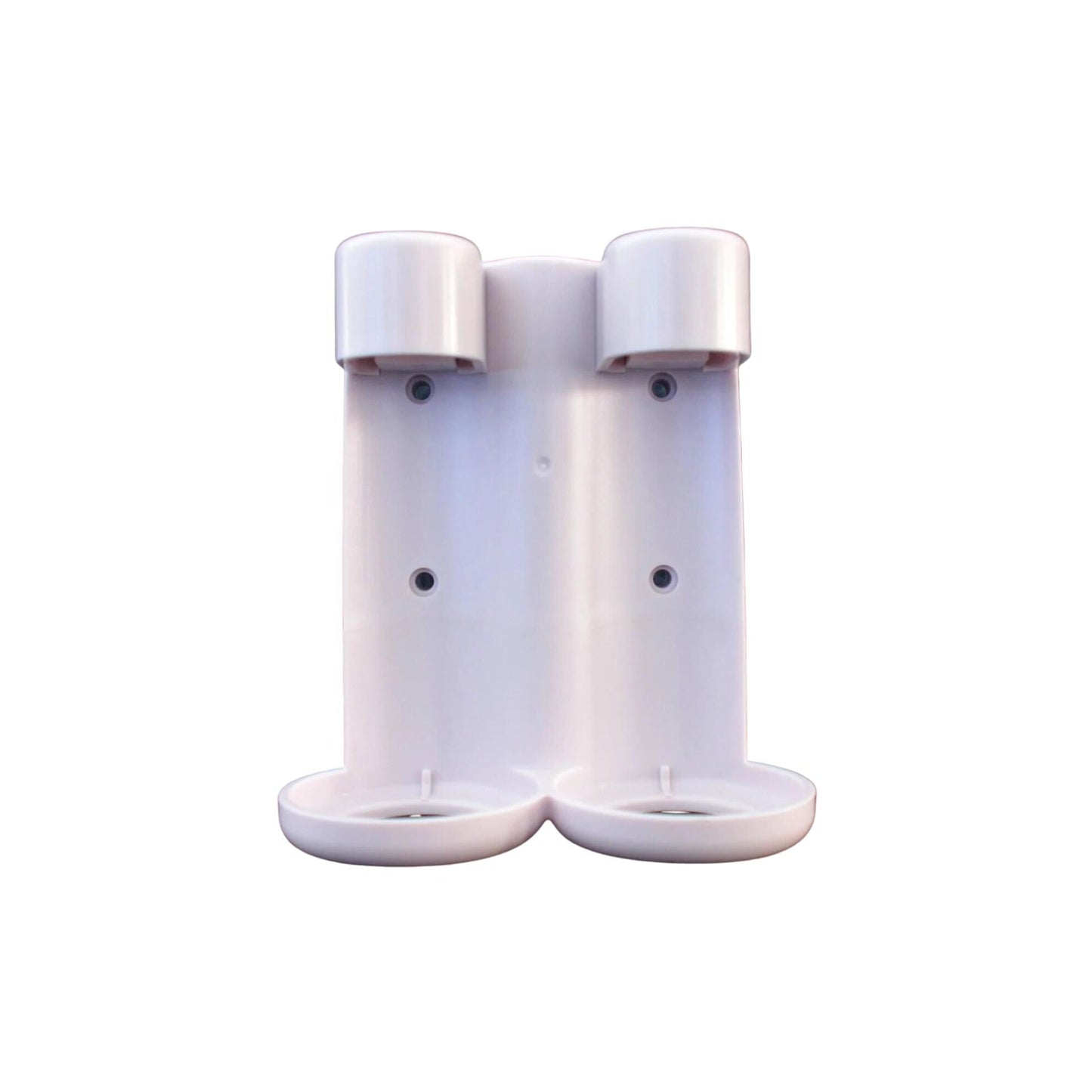 Double 250ml (9oz) ABS Plastic Hotel Liquid Amenities Bottles Holder - White - Canadian Hotel Supplies