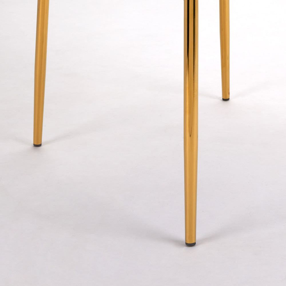 Malta Dining Chair with Golden Steel Legs