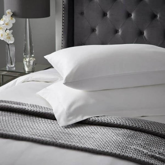 Premium hotel-style pillowcase for guest rooms and short-term rentals, designed for comfort and durability