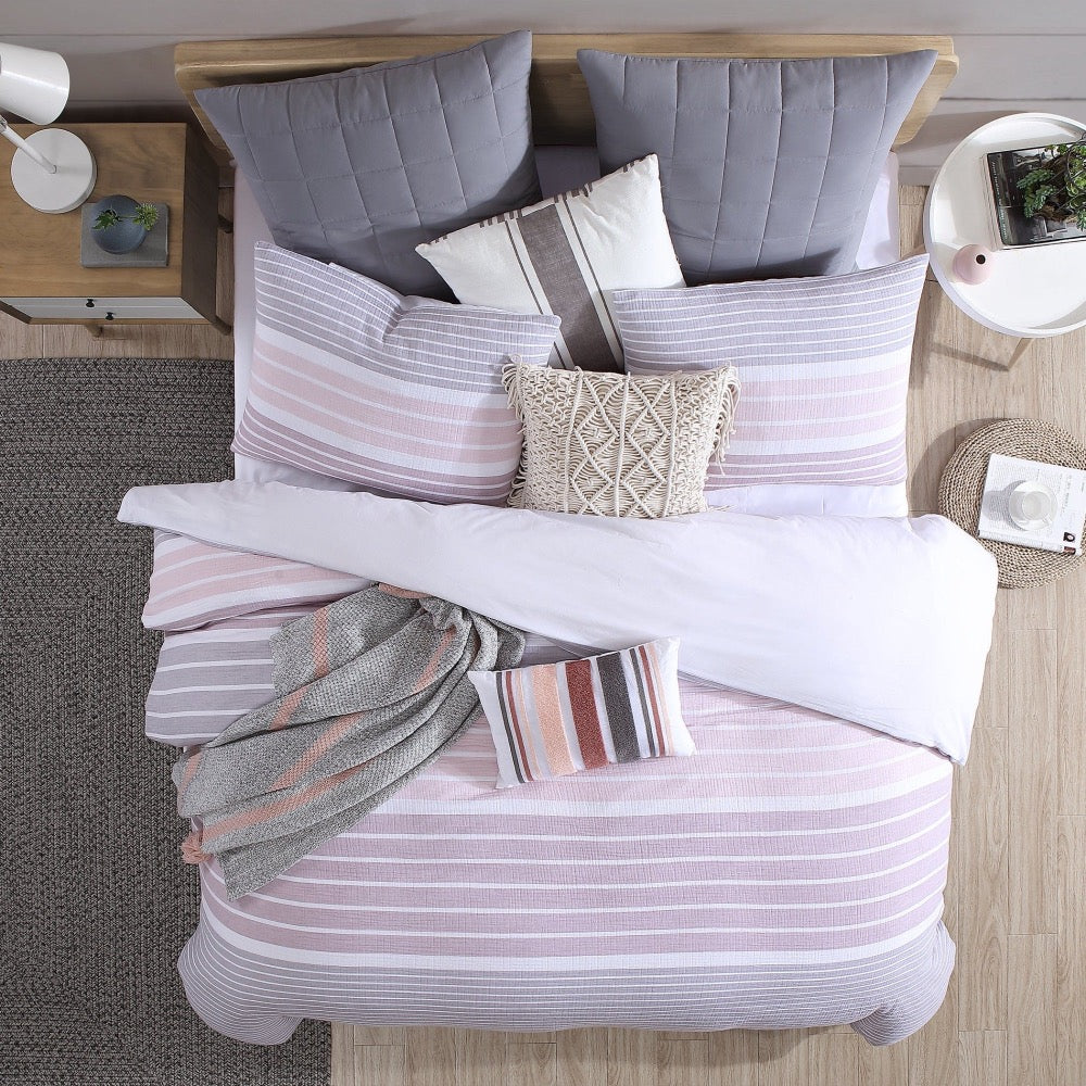Hypoallergenic Bedding - Cordelia Cotton Duvet Set for Cozy Sleep - Mauve