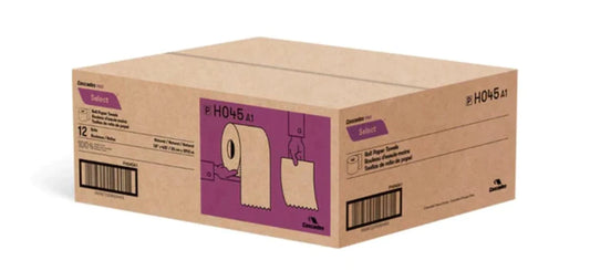 Box of Cascades Pro Hand Towel Rolls: Eco-Conscious Hand Drying: Choose Cascades Pro Kraft Hand Towel Rolls for Sustainable Solutions - at Canadian Hotel Supplies