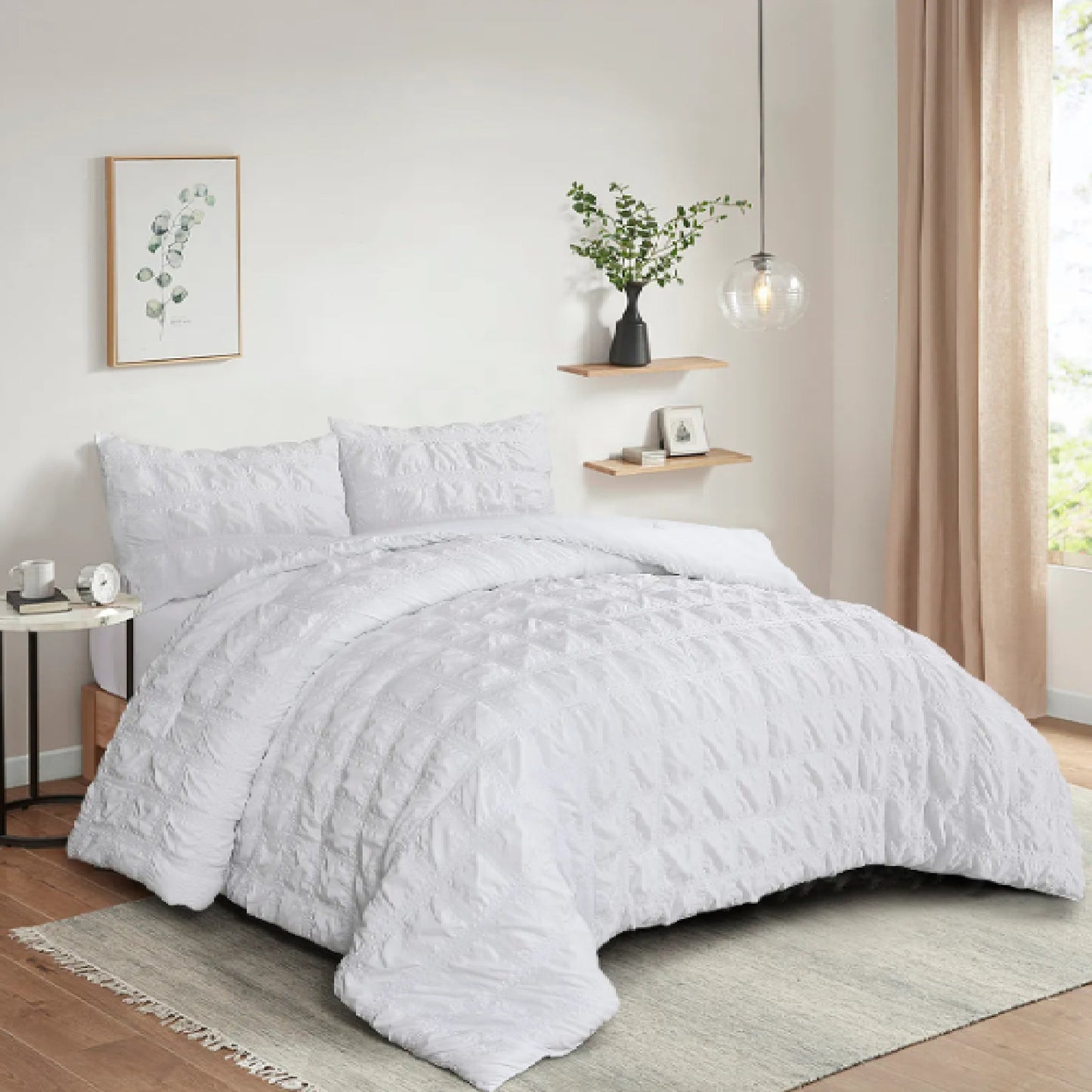 Transform Your Sleep Space with Hypoallergenic Comfort and Style - white