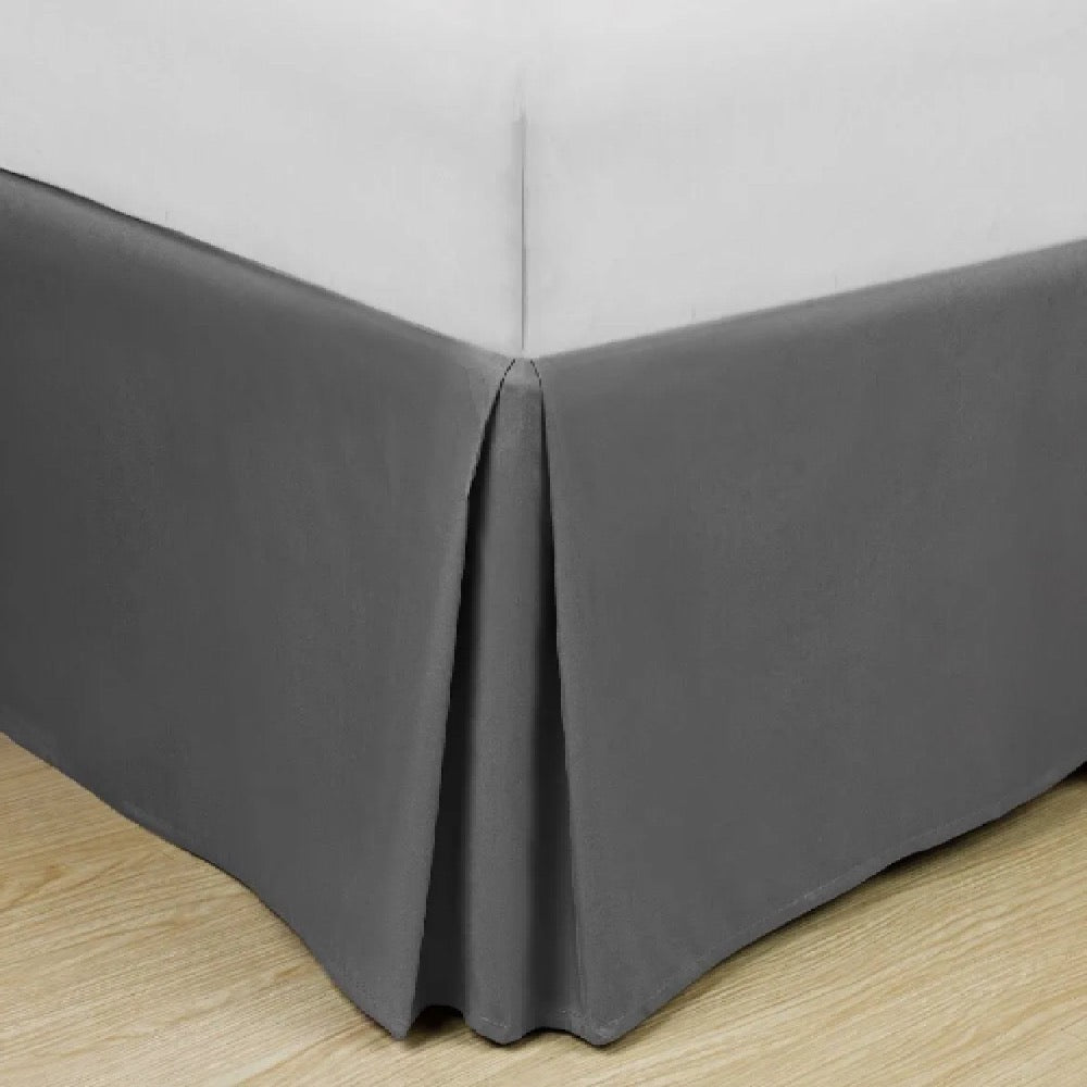 Soft Classic Microfiber Solid Bed Skirt Grey