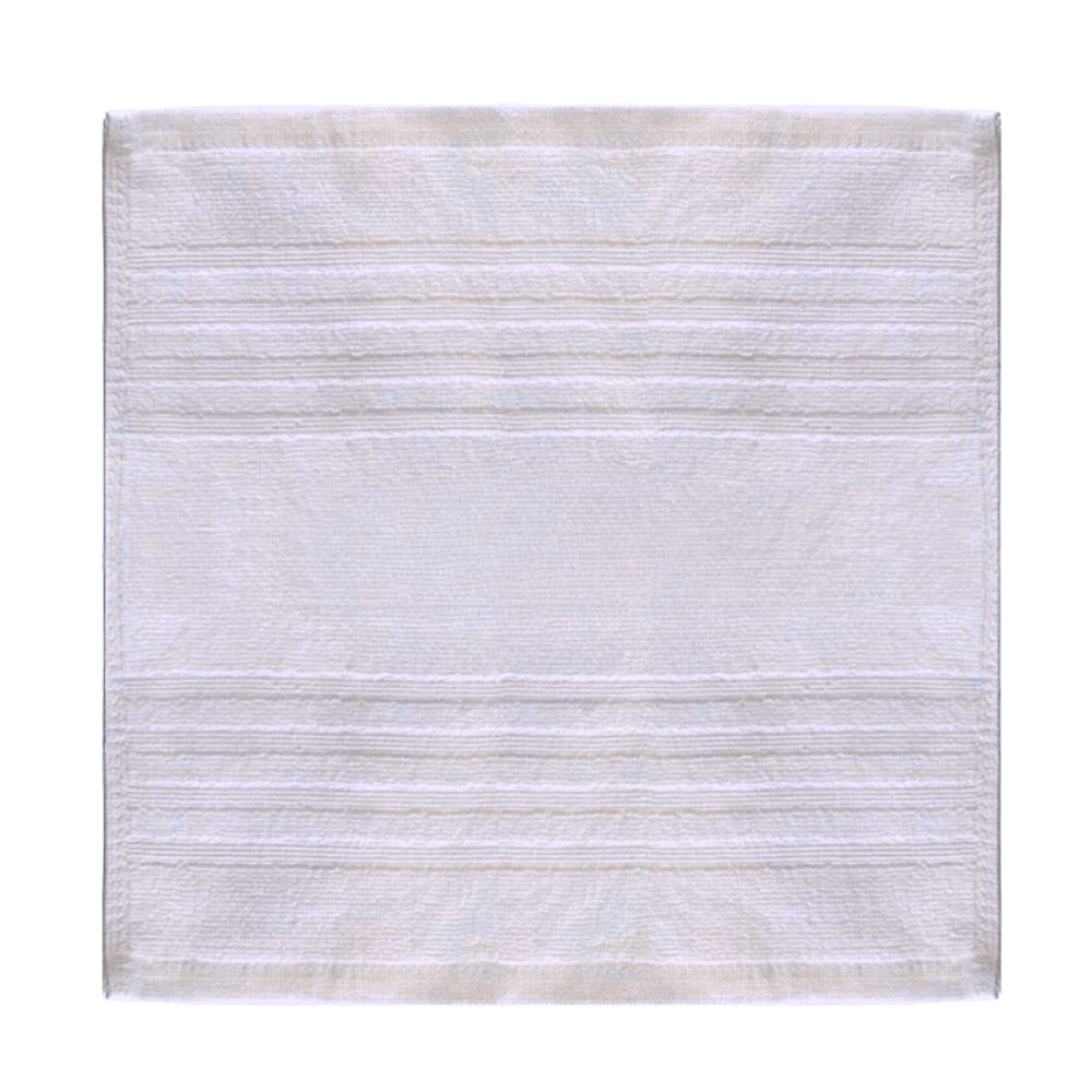 White 100% cotton towels wholesale Three Striped - Washcloth