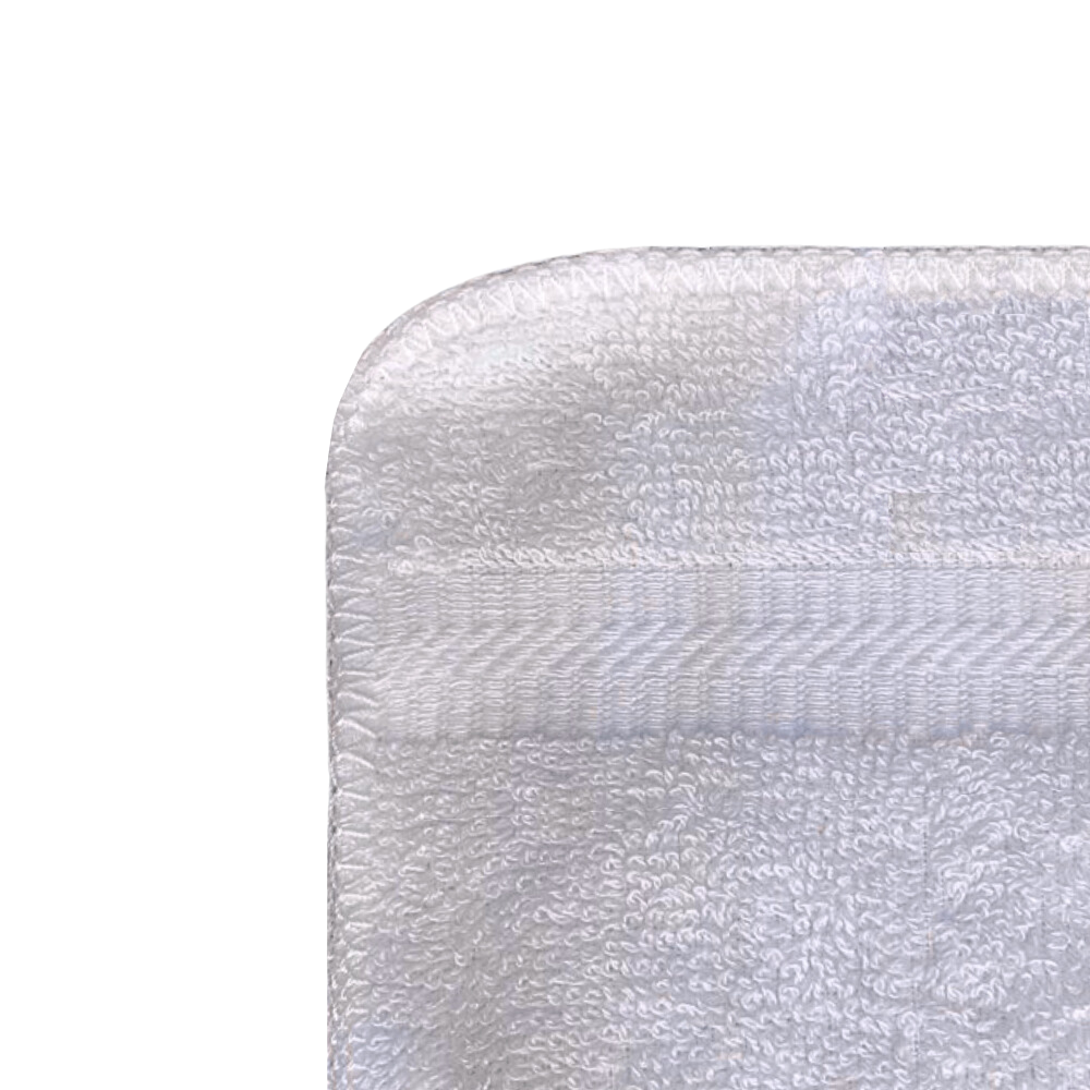 White cotton towels wholesale for hotel chains HH Series - Washcloth- texture dobby border towels