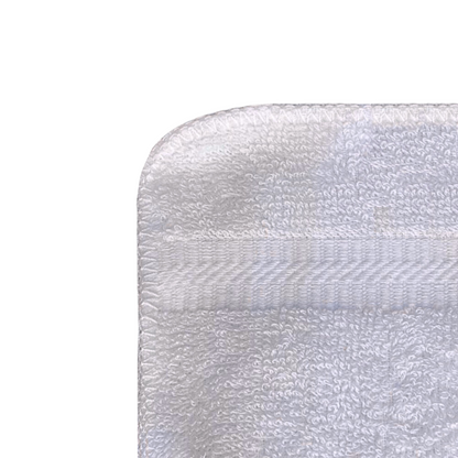 White cotton towels wholesale for hotel chains HH Series - Washcloth- texture dobby border towels