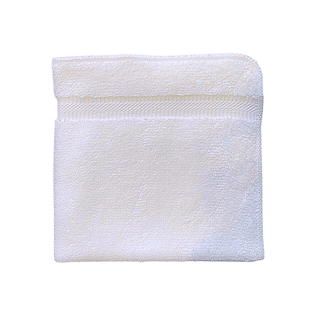 Wholesale white cotton towels for resorts HH Series - Washcloth- fold view dobby border towels