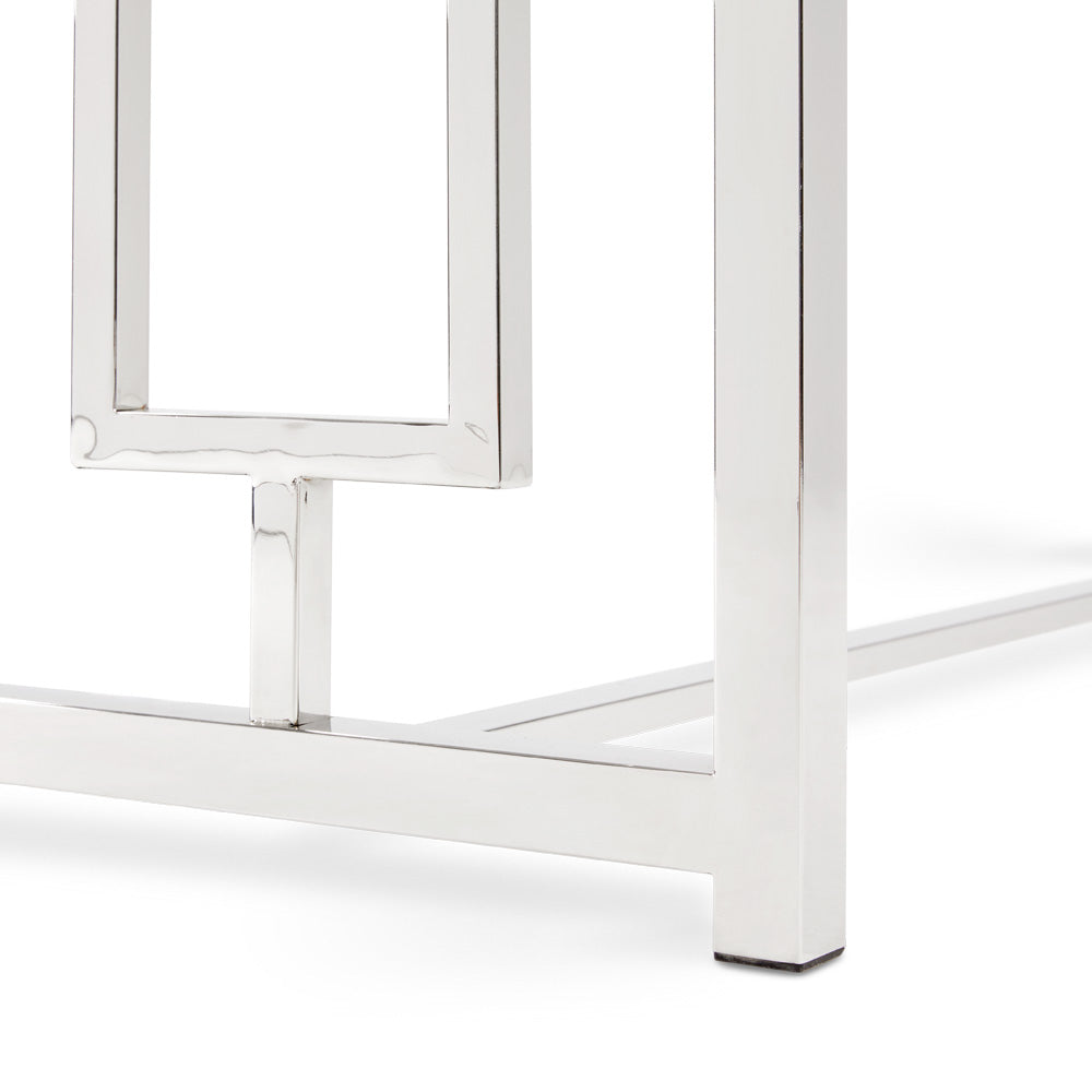 Zenzi Console Table-Silver Frame