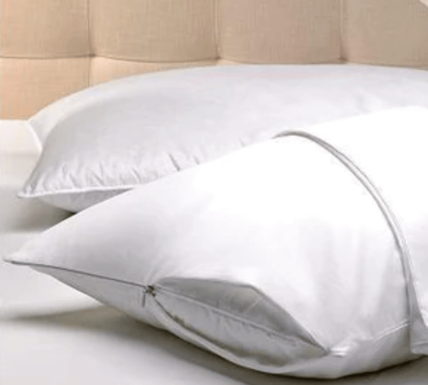Bamboo cotton zippered waterproof pillow protector, hypoallergenic and breathable, perfect for hotel and Airbnb guest comfort