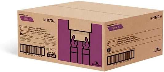 Reliable Hygiene: Cascades Pro White Hand Towel Sheets - Pack of 250 x 16 for a Trustworthy Hand-Drying Solution - Shop Now at Canadian Hotel Supplies