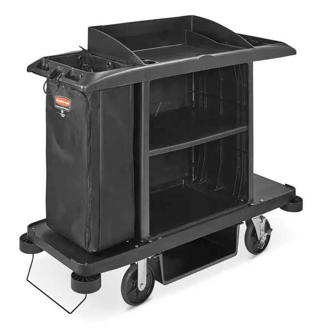 Large Housekeeping Trolleys for efficient hospitality cleaning- Available at  Canadian Hotel Supplies- Order now!