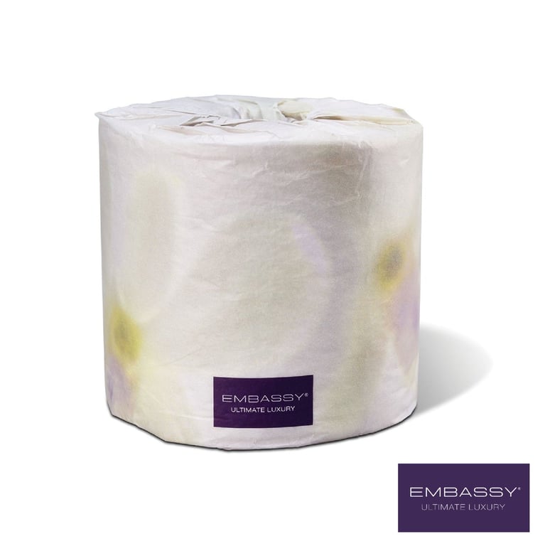 Embassy Toilet Paper (48 rolls per case) - Epitome of Elegance: Embassy Toilet Paper Redefines Bathroom Luxury - shop now at Canadian Hotel Supplies
