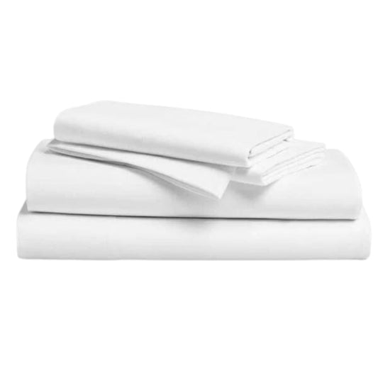 Affordable microfiber flat bed sheet, perfect for hotel rooms, short-term rentals, and student dormitory bedding