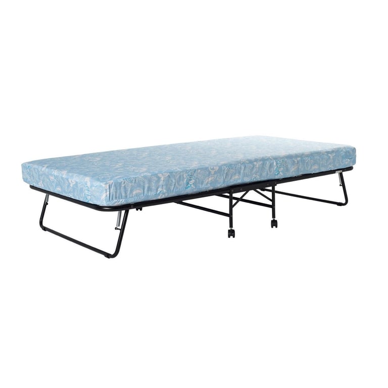 Compact folding rollaway bed for home guest rooms, perfect for overnight stays and small-space living