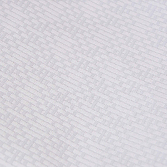 Luxury lattice design top sheet for hospitality bedding, ideal for layering in modern hotel or vacation rentals