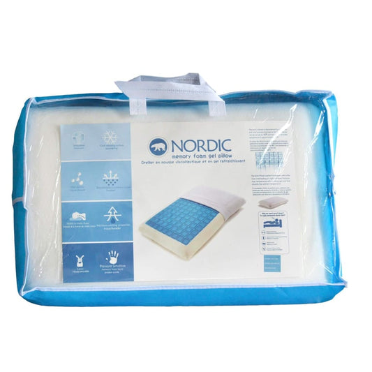 Cooling memory foam gel pillow for hotels, resorts, and Airbnb bedrooms, designed for guest comfort and temperature control