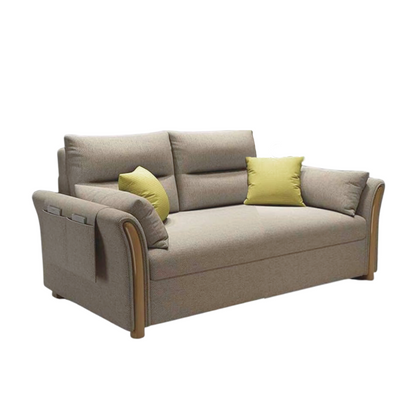 Modern convertible sofa bed with storage, ideal for condos and apartments needing space-saving guest sleep solutions
