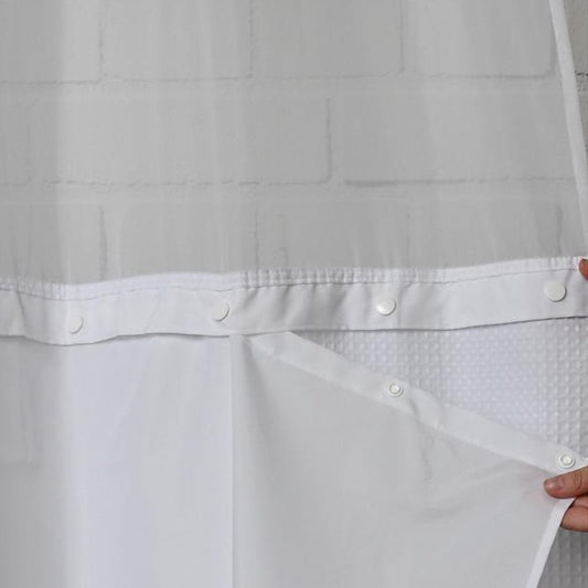 Removable shower curtain liner for hotels, Airbnb, and motels, ideal for hotel bathroom supply 