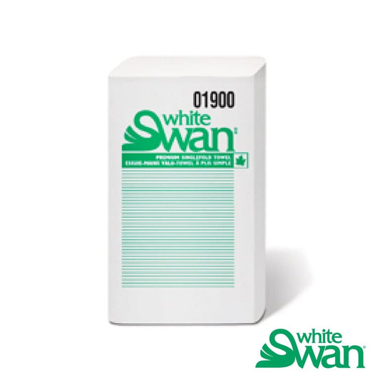White Swan Singlefold Towels. A smart and effective hand-drying solution for your hospitality establishment. Available at Canadian Hotel Supplies 