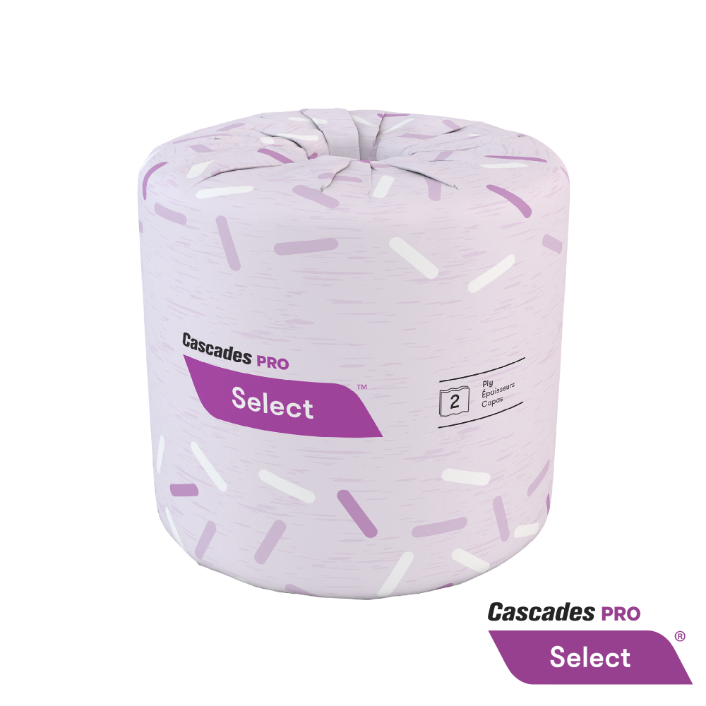 Balanced Softness and Strength: Select Toilet Paper Ensures a Reliable and Comfortable Experience - (48 rolls per case) - shop now at Canadian Hotel Supplies